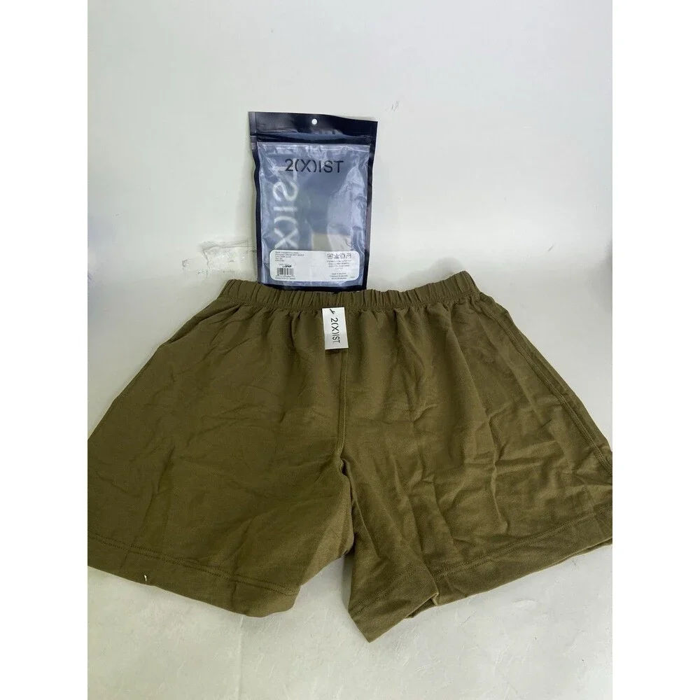 2xist Luxe Dream Knit Boxer Shorts Underwear Dark Olive Green Mens Size S